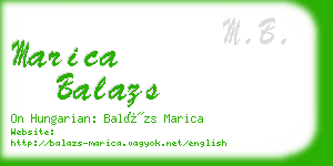 marica balazs business card